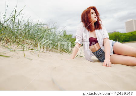 pretty girl in a beach pretty girl in a beach 42439147