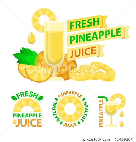 Pineapple juice badge emblems Pineapple juice badge emblems 42439204