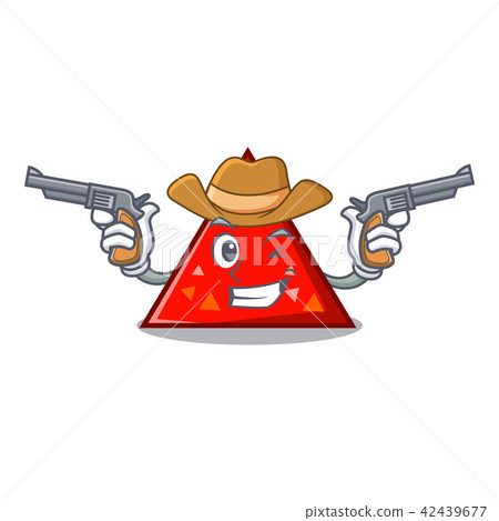 Cowboy triangel character cartoon style 42439677