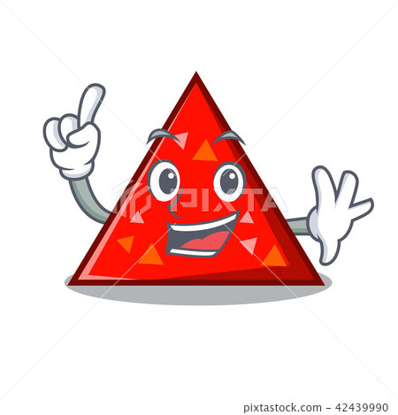 Finger triangel mascot cartoon style Finger triangel mascot cartoon style 42439990