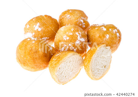 Sweet balls with powdered sugar Sweet balls with powdered sugar 42440274
