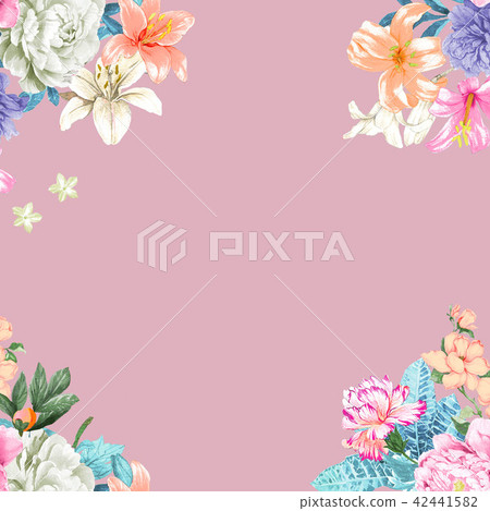 鮮豔的水彩玫瑰 42441582