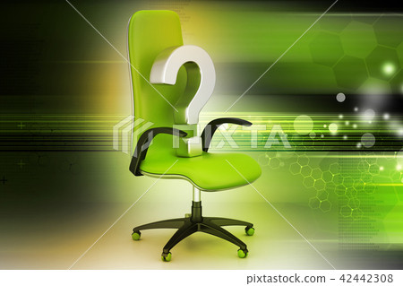 an empty chair with  question mark 42442308