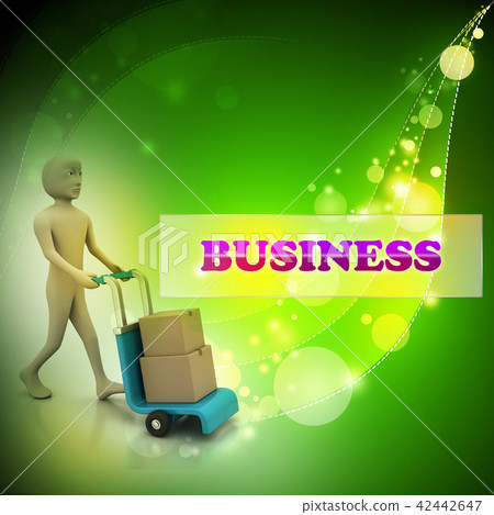.man carrying boxes with a trolley .man carrying boxes with a trolley 42442647