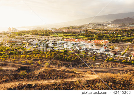 Aerial view on Adeje and Las Americas 42445203