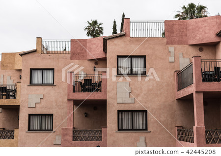 Traditional canarian architecture of hotels. Traditional canarian architecture of hotels. 42445208