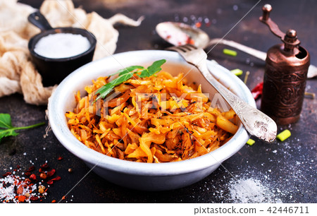 fried cabbage fried cabbage 42446711