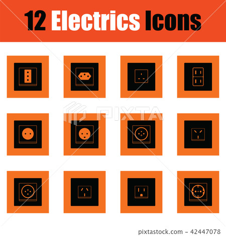 Electrics icon set - Stock Illustration [42447078] - PIXTA
