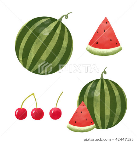 Watercolor watermelon set Watercolor watermelon set 42447183