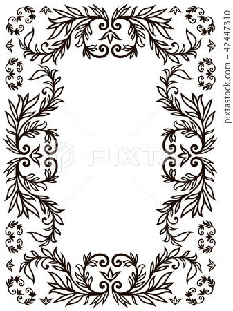 Frame border blank design template. Black 42447310