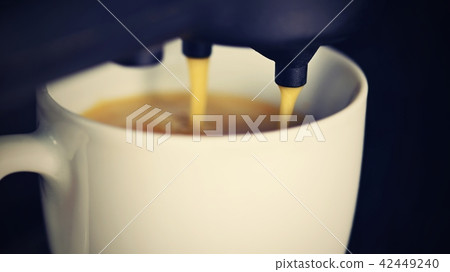 Coffee Machine Preparing an Espresso for Customers` Breakfast in a European  Coffee Shop Stock Photo - Image of pouring, maker: 172942282