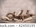 Vintage woodworking tools, stylized hdr image 42450195