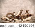 Vintage woodworking tools, stylized hdr image 42450196
