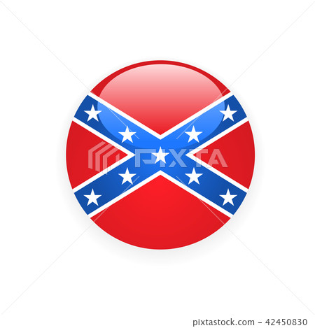 Icon with flag of Confederate rebel - CSA symbol Icon with flag of Confederate rebel - CSA symbol 42450830