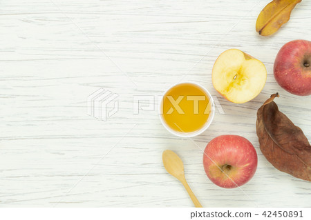 top view decorations Jewish holiday Rosh Hashana. 42450891