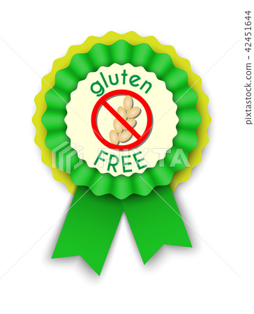 green rosette with text gluten free 42451644