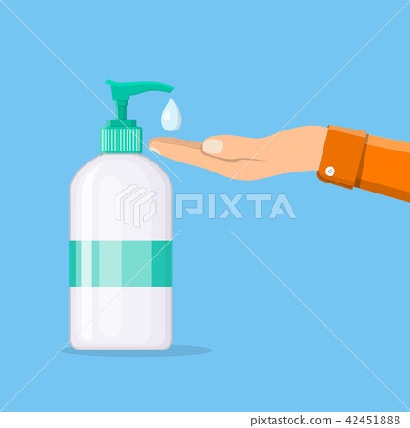 Bottle of liquid antibacterial soap Bottle of liquid antibacterial soap 42451888