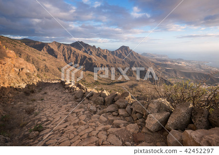 Tenerife mountain landscape. Trekking path. Adeje Tenerife mountain landscape. Trekking path. Adeje 42452297