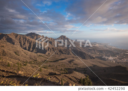 Tenerife mountain landscape. Trekking path. Adeje Tenerife mountain landscape. Trekking path. Adeje 42452298