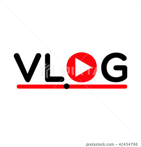 Vlog video blogging concept logo streaming  symbol 42454798