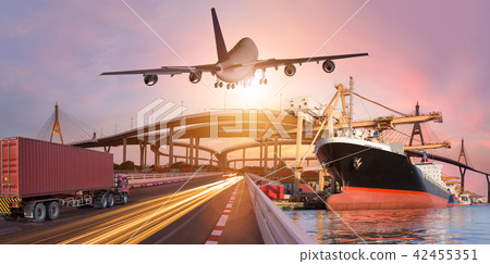 Panorama transport and logistic concept  42455351