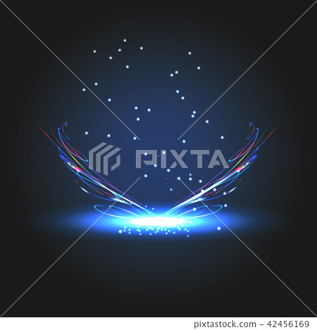 Creative glow effect concept on black background. Vector abstract form Creative glow effect concept on black background. Vector abstract form 42456169