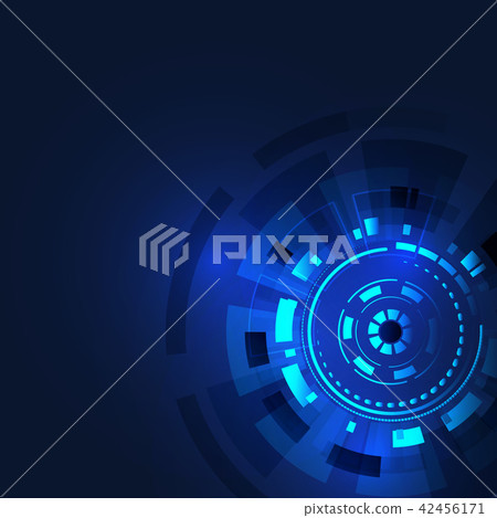 Abstract technology round. Vector background-插圖素材 [42456171] - PIXTA圖庫