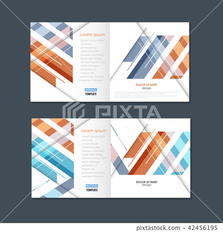 Abstract business square brochure design. Modern line cover template 42456195