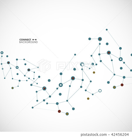 Vector illustration molecules, network and connection 42456204