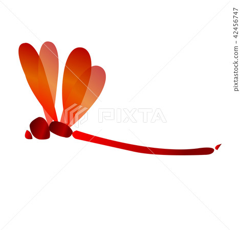Red dragonfly red red icon - Stock Illustration [42456747] - PIXTA
