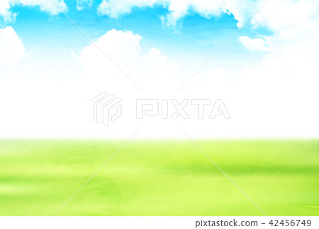 New Green Sky Scenery Background Stock Illustration 42456749 Pixta