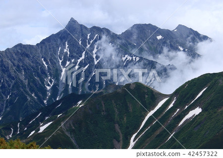Northern Alps Landscape from the Sanmata Renjakadake summit Landscape Mountain North ridge Northern Alps Landscape from the Sanmata Renjakadake summit Landscape Mountain North ridge 42457322