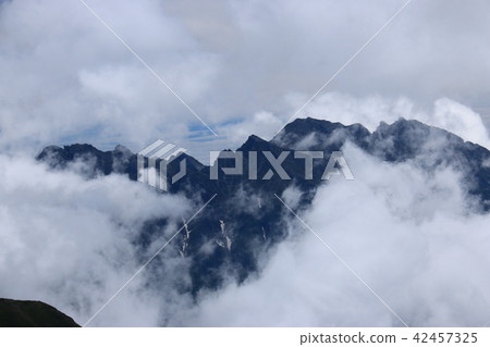 Scenery from the summit of Northern Alps Sannata Renjakadake summit Hodaka mountain peak Scenery from the summit of Northern Alps Sannata Renjakadake summit Hodaka mountain peak 42457325