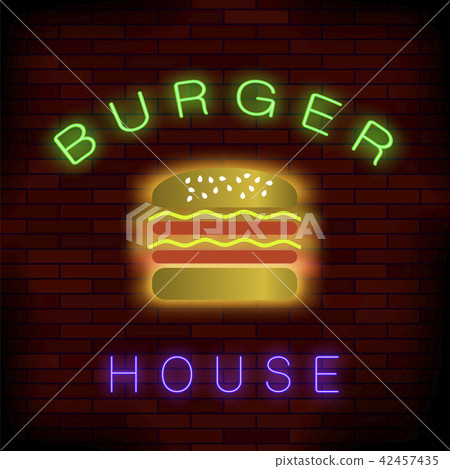 Burger House Neon Colorful Sign 42457435