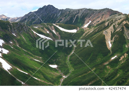 Northern Alps Scenic view from Sanmata Renhakadake mountain top Kurobe source route Mt. Kurokidake, Washiridake Unnohei Grand Oka 42457474