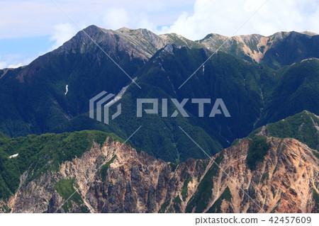 從Sanmata Renjakadake山頂銀座路線小樽山的北阿爾卑斯山風景 42457609