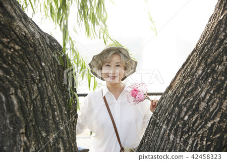 Life, woman, old man, Korean Life, woman, old man, Korean 42458323