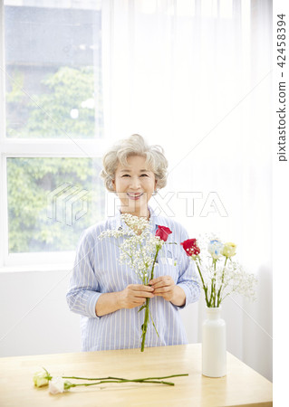 生活，女人，老頭，韓國人 42458394
