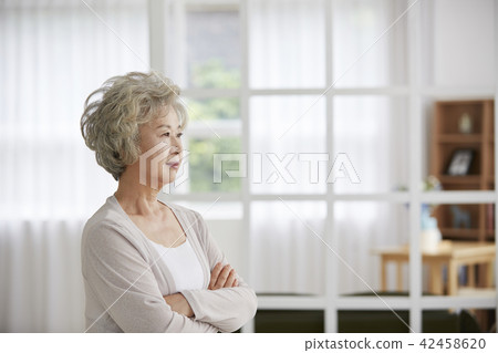 生活，女人，老頭，韓國人 42458620