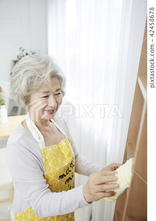 生活，女人，老頭，韓國人 42458678