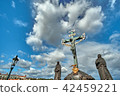 Jesus Crucifixion statue with Hebrew lettering 42459221