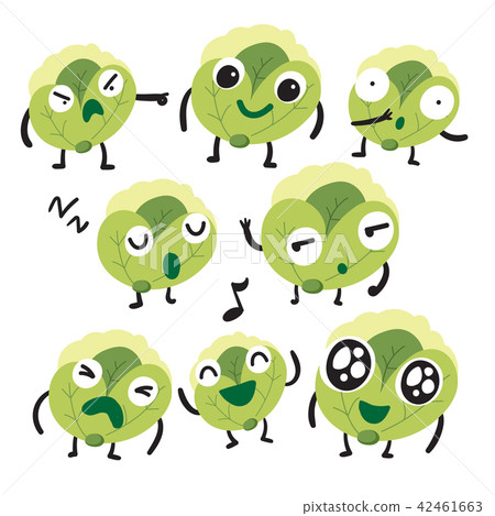 cabbage character vector design - Stock Illustration [42461663] - PIXTA