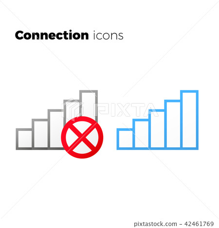 internet access icon set no connection  symbol 42461769