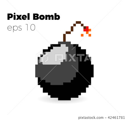 pixel bomb game vector illustration-插圖素材 [42461781] - PIXTA圖庫