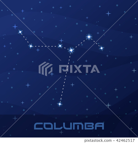 Constellation Columba, Dove, night star sky, flyer Constellation Columba, Dove, night star sky, flyer 42462517