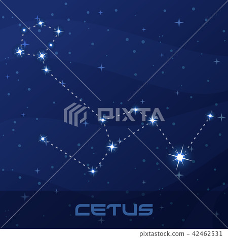 Constellation Cetus, Whale, Sea Monster, night sky Constellation Cetus, Whale, Sea Monster, night sky 42462531