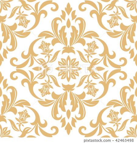 Floral pattern. Wallpaper baroque, damask. Floral pattern. Wallpaper baroque, damask. 42463498