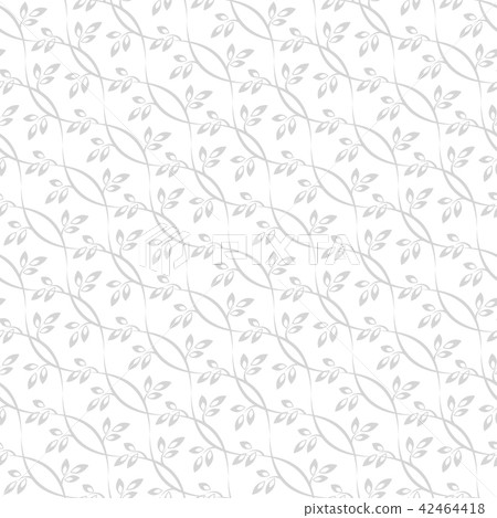 Seamless abstract floral pattern. grey and white  42464418