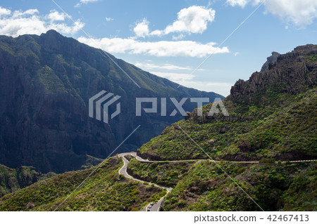 The winding road in Tenerife, Spain 42467413