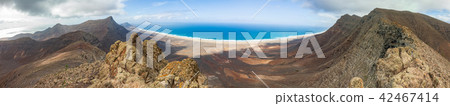 Amazing mountain and ocean top view panorama Amazing mountain and ocean top view panorama 42467414